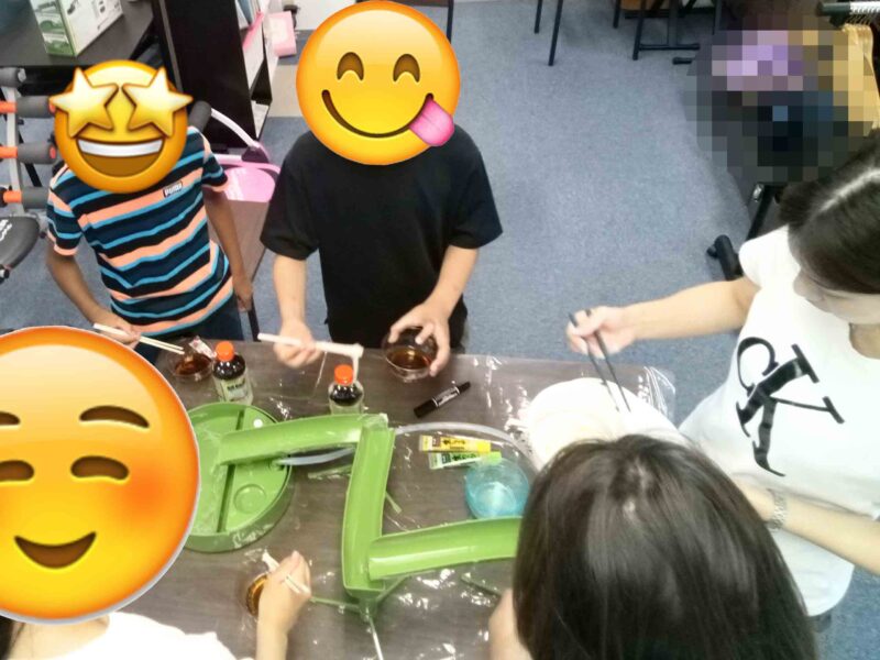 流しそうめんの様子2025年01