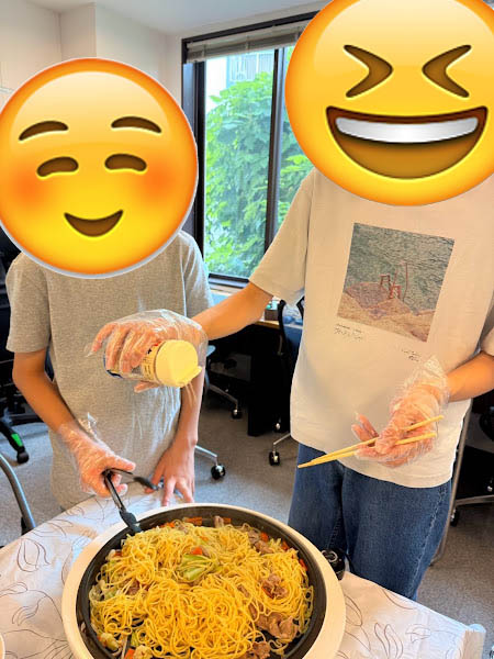 五月が丘西教室 焼きそば作り 03